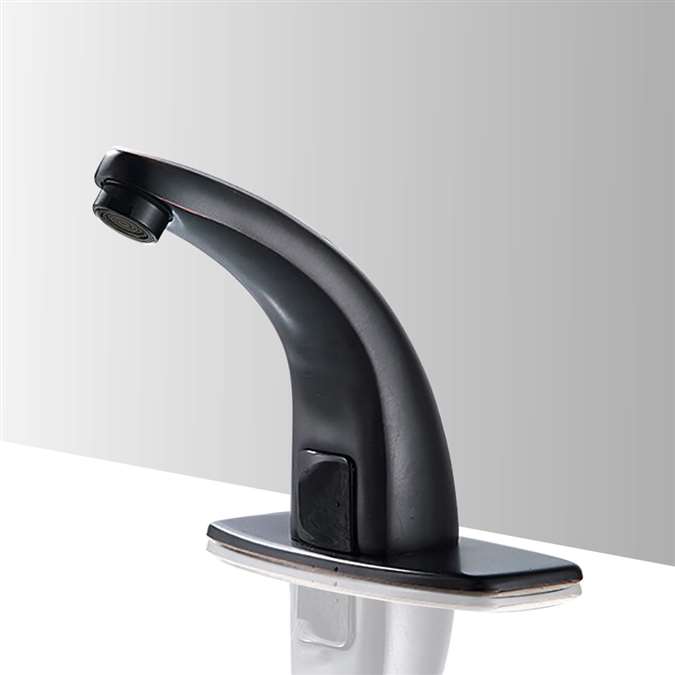 Florence Matte Black Commercial Automatic Motion Sensor Faucet with Hot/Cold Mixer